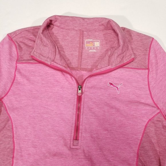Puma Half-Zip Long Sleeve Sweatshirt w/ Thumbholes - Picture 2 of 12
